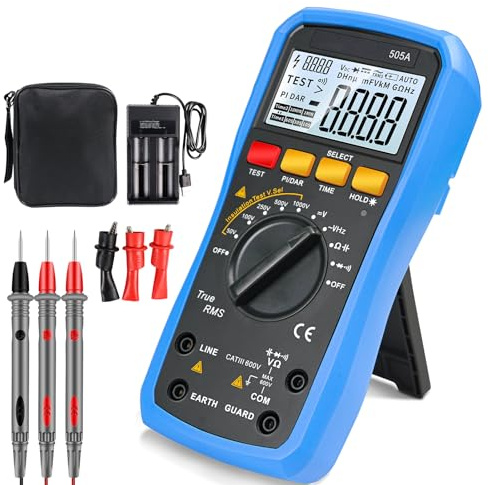Isolationsmessgerät + Multimeter-Kombi 50-1000V / 0,05MΩ-20GΩ
