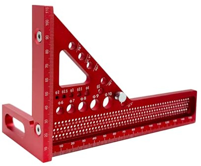 3D Carpenter Square 22.5-90°Metric Try Square for Crafts & Engineering | 8mm Thick Rigid Blade, Laser Engraved Clear Scale, Secure Locking Pins, Corrosion-Resistant, for Marking & Checking