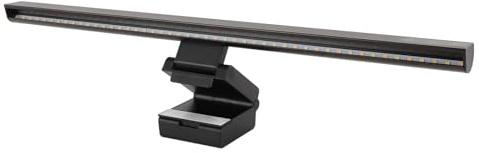 Omquot USB-driven Datorlampa med 15 Ljuslägen för Hemmakontor och Spelbord, Svart Aluminiumlegering, 16,5 Tum