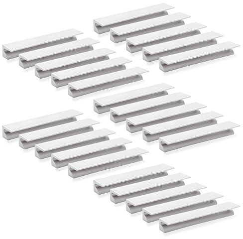 Emuca - Tirador para mueble, CC 64mm, aluminio, anodizado mate, Set de 25