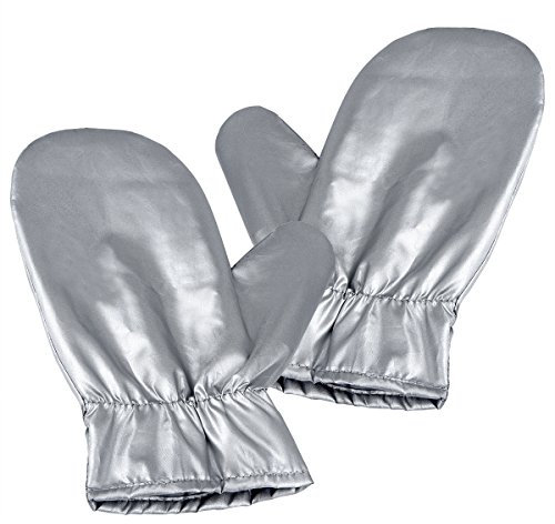 Tingtio Guantes de planchado para vaporizador de ropa, guantes antivapor, duraderos, resistentes al calor, impermeables, guantes de planchado para vaporizador de ropa, color plateado, 1 par