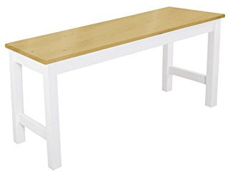 Warmiehomy Dining Table Bench for 2 People Wooden Garden Kitchen Dining Room Benches Indoor Shoe Bench for Bedroom Hallway Doorway Entryway, Natural