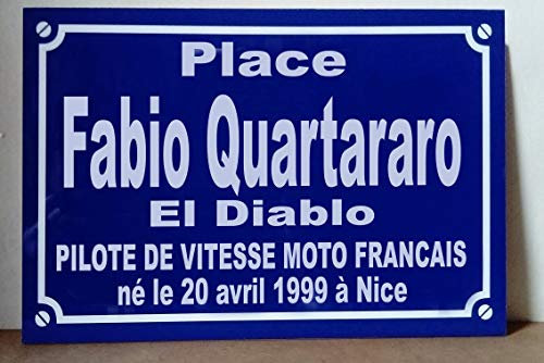 FABIO QUARTARARO Plaque de Rue création Collector Edition limitée Cadeau Original