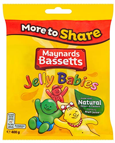 Maynards Bassetts Jelly Babies Sweets Bag, 400 g