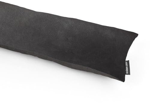 SCHÖNER LEBEN. Zugluftstopper Kunstleder Dust Uni anthrazit, Auswahl:120cm Länge