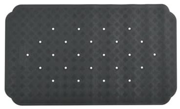 Spirella Tapis Fond de Baignoire Caoutchouc Ruby 70x40cm Gris Foncé