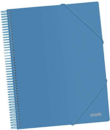 DOHE - Porte-vues de 40 pochettes PP (80 mic) A4 à spirale - Bleu