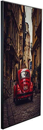 Ecowelle Infrarotheizung mit Bild | 1200 Watt | 60x120 cm | Infrarot Heizung| | Made in Germany| d 137 Auto in Einer kleinen Straße