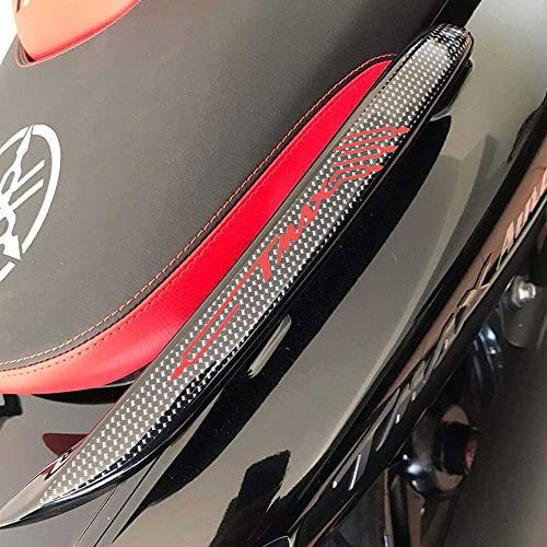 labelbike - 2 Adesivi in Resina 3D Protezione Maniglie compatibili con Yamaha Tmax 500 2001-2007 - colore carbonio-rosso
