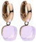 Qudo Firenze Creolen gold farben/Edelstahl beschichtet (violett opal)