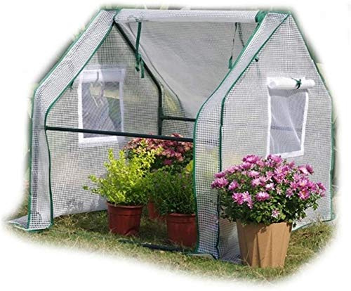 Greenhouse Serre Joint de Tente, fenêtre de Porte et Ventilation à glissière, Couverture Plastique PVC/PE - Patio Jardin Petite Plante Vert Gardez des Maisons Chaudes, des Soins de Jardinage LQHZWYC