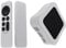 TV Box Silicone Cover Anti-Slip Shockproof Remote Control Protective Case Set for 2021 Apple TV 4K 6Th Generation (White)