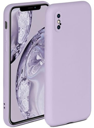 ONEFLOW Soft Case für iPhone X/iPhone XS Hülle aus Silikon mit Kameraschutz, Silikonhülle mit erhöhtem Schutz fürs Display, Backcover Schutzhülle, weiche Handyhülle, Flieder
