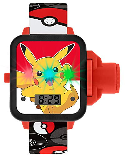 Pokemon Unisex-Kid's Digital Quartz Watch with Silicone Strap POK4280