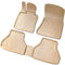 Recambo 3D Gummi Fußmatten kompatibel für BMW X5 E70 | BJ 2006-2013 | Auto Gummimatten | Passgenau | mit Rand | beige