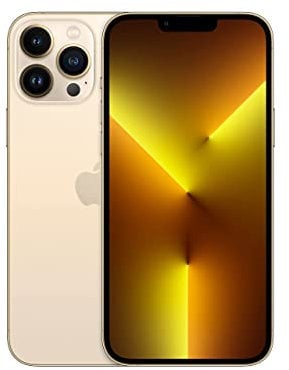 Apple iPhone 13 Pro Max, 128GB, Gold - (Renewed)