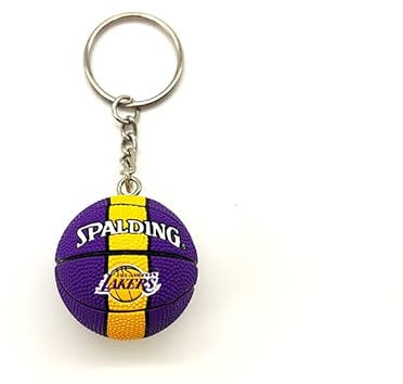 Genérico NBA Schlüsselanhänger - Keychain - Sammlerstücke verschiedene Teams Sportball Basketball - Kreativer 3D-Anhänger, dunkelviolett, One size