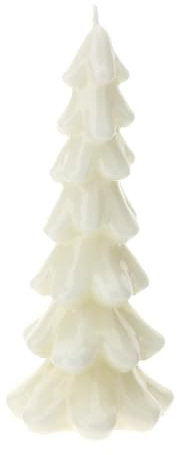 Hervit Weiß lackierte Weihnachtsbaumkerze D11xH24 cm