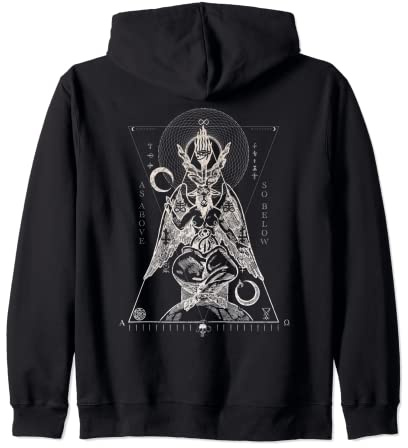 Wie oben So unten Baphomet Okkultes satanisches Design Kapuzenjacke