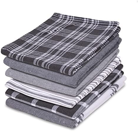 Pagnanno Hotel Quality Waffle Weave Tea Towels Professional Cotton 45x70cm | Absorbent & Fast Drying Kitchen and Bar Towels (Pack of 6)