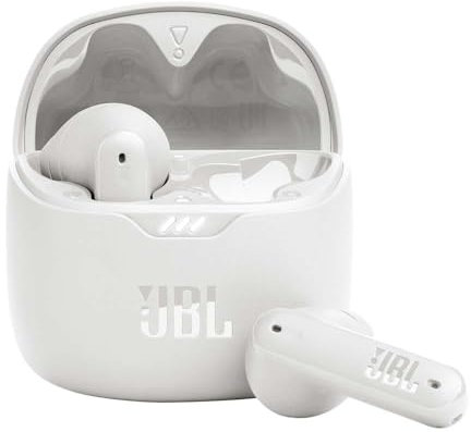 JBL Tune Flex TWS – Wasserdichte, True-Wireless In-Ear-Kopfhörer mit Noise-Cancelling - Weiß – Mit bis zu 32 h Musikwiedergabe