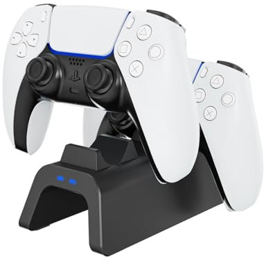 INNVO Power Dock - PS5 Dualsense Ladestation Daul Charge Dock für PlayStation 5 Fernbedienung Ladegerät mit LED-Anzeige, USB C Kabel im Lieferumfang enthalten Schwarz