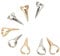 Lurrose Steampunk Mens Ring Halloween Claw Nail Claw Finger Ring 8Pcs Retro Punk Rock Nail Finger Metal Hair Parting Rings for Nail Art Halloween Party, Gold Silver Punk Finger Rings
