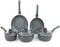 Gr8 Home Grey 8 Piece Aluminium Ribbed Induction Non Stick Frying Saucepan Grill Pan Cooking Pot Set Kitchen Cookware