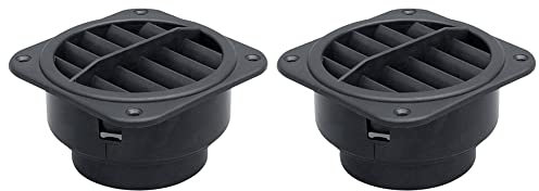 Warmluftauslass 75mm, 2 Stück Standheizung Zubehör Luftauslass Abschließbarer Drehbarer ABS-Kunststoff Luftauslass Eckig Universal Standheizung Luftauslass 42mm 60mm 75mm für Auto Bus Wohnmobil