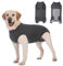 Axcimond Hundebody Nach Op Leckschutz Op Body Hund Kastration Hündin Rüde Medical Pet Shirt Hund Einteiler Wundschutzanzüge für Hunde Mit Klettverschluss Alternativen zu Kegel und Halskrause Hunde