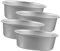 Abaodam 4 Stück Backformen Leche-flan-form Cupcake-form Tortenformer Fondantform Kuchen Kastenform Backblechform Dessertform Kuchenformen Muffin Umformmaschine Toast Aluminiumlegierung D03