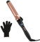 LXMTOU Curling Tongs 38mm Large Barrel Curling Wand Big Curls for Long Hair Thick Wide Curling Iron with Glove 100°C-230°C Adjustable Temperature Auto-Off Gold (38mm)