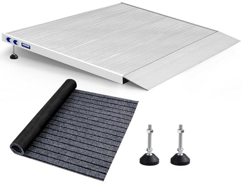 UOKRR Adjustable Threshold Ramp for Doorways, 36 L×36 W & 3.2-7.1 Height