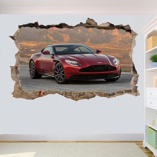 Wandtattoo Rissig DIY Fototapete SUPER SPORT CAR WANDAUFKLEBER 3D KUNSTAUFKLEBER WANDBILDER ZIMMER BÜRO SHOP DEKOR 50x70CM