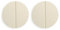 Evionlin Schubladengriffe aus gebürstetem Messing, halbmondförmig, mit Schrauben, für Küchenschrank, Schlafzimmer, Möbeltür, 6,4 cm, gebrochenes Weiß, 4 Stück