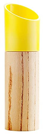 Pepper Grinder Wooden, Salt and Pepper Mill Grinder Shaker Set, 2 Pcs Wooden Pepper Mills Grinders for Professional and Home Kitchen Use,Yellow (Yellow)