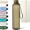 KIVY Tritan Trinkflasche 1l Kohlensäure geeignet & auslaufsicher - BPA-Frei - Wasserflasche für Uni, Arbeit, Fitness, Outdoor, Job - Sportflasche aus Tritan - Leicht, Stoßfest, Wiederverwendbar