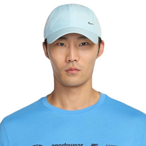 Nike Unisex Hat Cap, Glacier Blue/METALLIC Silver, S
