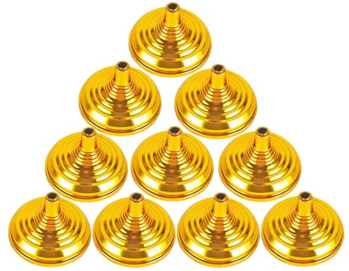 Senda 10pcs Flag Base Desk, Plastic Small Table Flag Holder Desk Banner Stand Flag Support for Desktop Display Decoration (Gold)