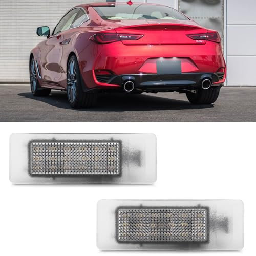 BHZNGD 2 Stück Kennzeichenbeleuchtung, kompatibel mit Renault Clio V Espace V Koleos II Master Box Talisman für I/nfiniti Q50 Q60 QX30 QX40 für N/issan GTR L/eaf R/ouge M/axima Parkschildlampe
