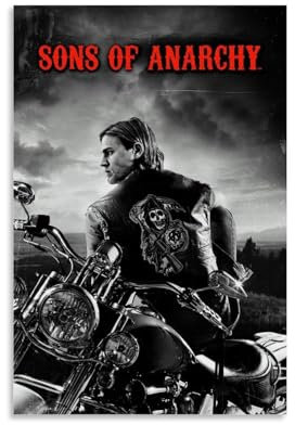 TSNKNP Sons of Anarchy TV Series Art Poster Dekorative Malerei Leinwand Wandkunst Wohnzimmer Poster Schlafzimmer Malerei,Wandkunst Bilddruck Moderne Familienzimmer Dekor 12x18inch(30x45cm)