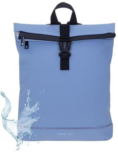 Daniel Ray Rucksack Damen Jeff Fashion small Damenrucksack Mini small A4 Handtasche Freizeitrucksack Plane Daypack backpack 25.1092 + Schlüsseletui (Pastell Blau 11)