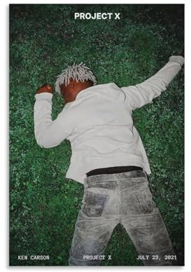 DNHBNV Ken Poster, Motiv: Carson, Rapper, Album, Poster, Leinwand, farbecht, Wandkunst, dekoratives Gemälde für Wohnzimmer, Schlafzimmer, Heimdekoration, 30 x 45 cm, ungerahmter Stil