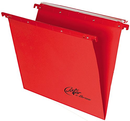 Joker by Bertesi Hängehefter für Schubladen aus Karton 270 g/m², Achsabstand 39 ÷ 39,8 cm, Etikettenhalter bereits montiert, V-Boden, Packung mit 25 Stück, rot, Code 400/395 Link -A4