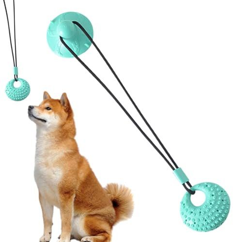 Aufquwk Jouet pour Chien à Ventouse, Jouet à mâcher pour Chien avec Ventouse - Jouet pour Chien à la Corde - Jouets d'enrichissement pour Chiots, Jouet de Dentition pour Animaux de Compagnie pour