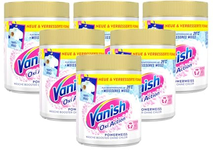 Vanish Oxi Action Powerweiss Fleckenentferner Pulver, 6er Pack (6 x 550g)