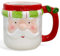 MIJOMA Tasse de Noël - Adorable tasse en céramique avec design 3D de Noël - Parfaite pour les boissons chaudes et froides - 300 ml - Tasse à thé, tasse à café et décoration de cuisine (Père Noël)