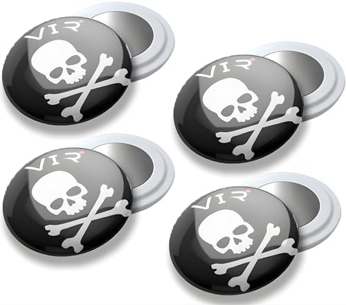 Pack 4 Imanes para Dorsales Running con Bolsa Impermeable Calaveras | Fijación magnética 18 mm y 3 g, sin agujeros en la ropa, colocación rápida y sujeción estable para todo tipo de carreras