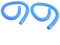 Entgoinggo Lot de 2 tuyaux de filtre de piscine hors sol de 3,2 cm pour connecteur de pompe de piscine Intex - Tuyau de rechange (bleu)