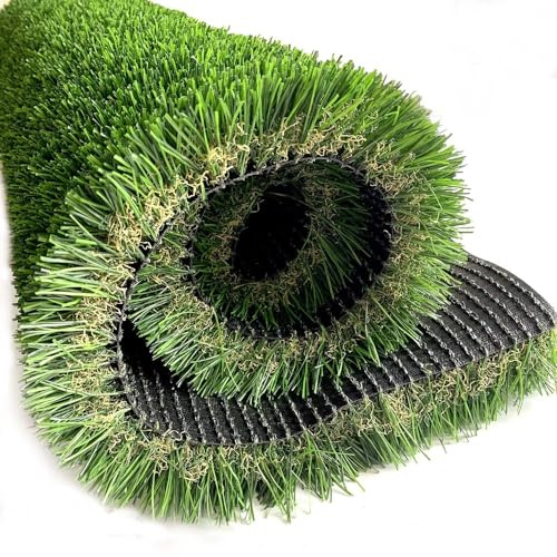 IlGruppone Erba Sintetica Giardino 3.5 Cm Bicolore Effetto Secco Drenante Resistente UV Terrazzo Balcone Manto Calpestabile 35Mm Prato Sintetico Artificiale - Bicolore - 2X10 MT